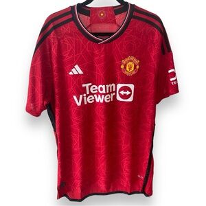 Adidas 2023/2024 Manchester United Authentic Home Soccer Jersey. Size XL.